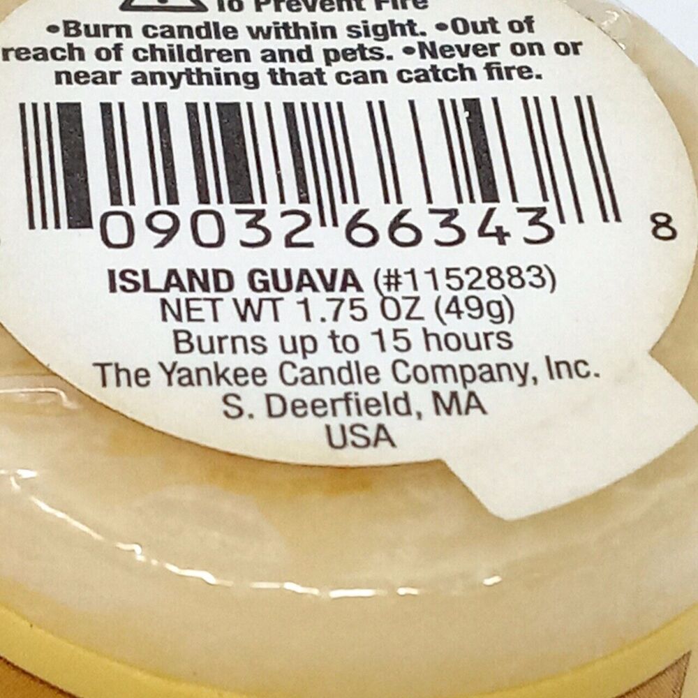 Yankee Candle ISLAND GUAVA 1.75 oz Votives - Lot of 2 - RETIRED New & Sealed - Picture 5 of 5